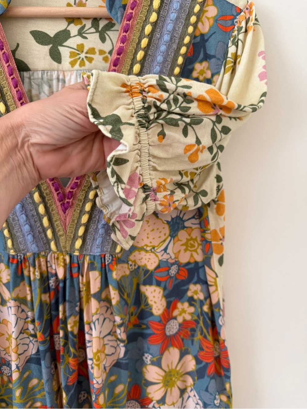 Anthropologie BI-nk Stephanie top boho flowers artsy Size Small - Picture 7 of 13